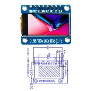 0.96'' 80x160 Full Color IPS LCD Screen ST7735 SPI Display Module RGB Arduino - Image 5