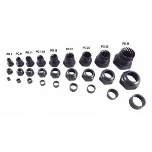 5 Pack PG7 Cable Gland Black Nylon Waterproof Strain Relief Cord Grip 3.5-6mm - Image 4