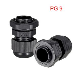 5 Pack PG9 Cable Gland Black Nylon Waterproof Strain Relief Cord Grip 4mm-8mm - Image 5