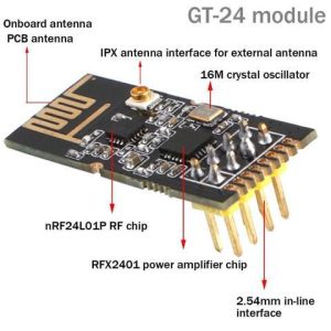 NRF24L01+(Compatible)+PA+LNA, UFL, PCB Antenna 2.4GHz Wireless Module GT-24 - Image 5