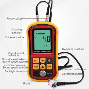 GM130 Ultrasonic Digital Thickness Gauge  1-300mm Professional Metal Tester - Image 2