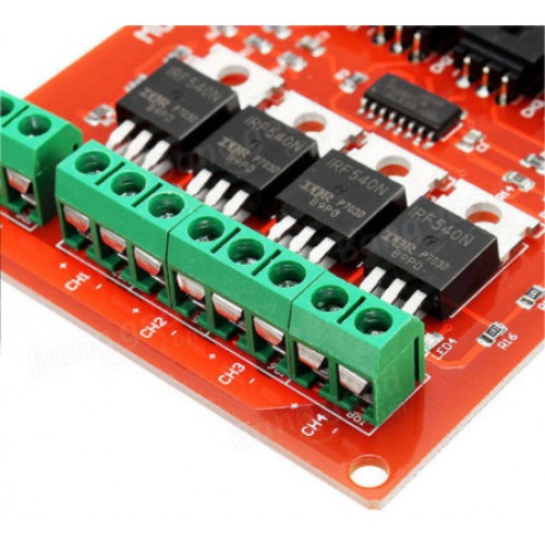 MOSFET Switch Module for Arduino YUANNIN Four Channel 4 Route MOSFET Button IRF540 V4.0 