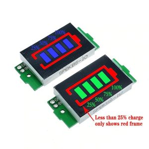 1-8S Blue Green Single 3.7V Lithium Battery Capacity Indicator Module Display - Image 7