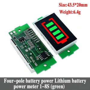 1-8S Blue Green Single 3.7V Lithium Battery Capacity Indicator Module Display - Image 10