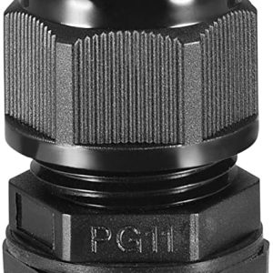 5 Pack PG11 Cable Gland Black Nylon Waterproof Strain Relief Cord Grip 5mm-10mm - Image 4
