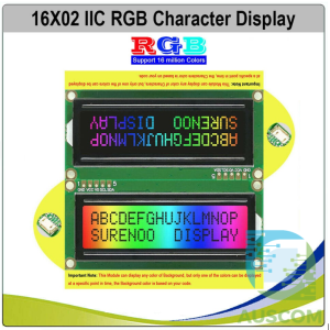 1602 16x2 LCD Display Module I2C IIC RGB Backlight for Arduino Raspberry Pi