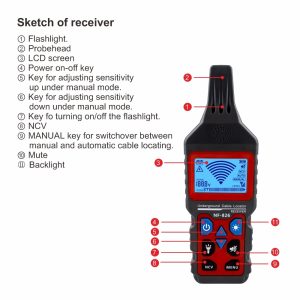 Noyafa NF-826 Wire Tracker Portable Cable Locator Underground Pipe Finder AC/DC - Image 6