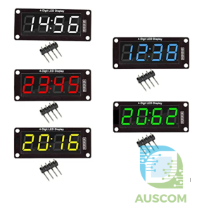 TM1637 0.56" 4-Digit 7-Segment LED Display Module for Arduino Time Clock - Red, Blue, Green, Yellow, White