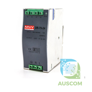 MEAN WELL DR-75-24 3.2A Industrial Control 220VAC to 24V DIN Rail Switch Power Supply