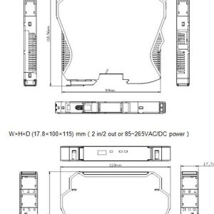 Din Rail Temperature Transmitter RTD PT100 to 4-20mA 0-5V 0-10V Signal Converter - Image 9