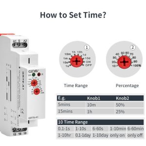 GEYA GRT8-A Electronic Time Relay 12V 24V 220V AC/DC Delay Timer DIN Rail - Image 4