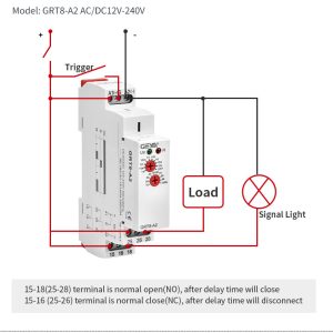 GEYA GRT8-A Electronic Time Relay 12V 24V 220V AC/DC Delay Timer DIN Rail - Image 8