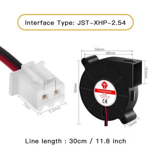 5015 Radial Blower Fan 3D Printer Cooling 5V 12V 24V Quiet Oil Bearing 50mm x 15mm - Image 6