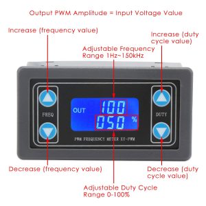 XY-PWM Signal Generator DC 3.3V-30V LCD Display Frequency Duty Cycle Adjustable - Image 4