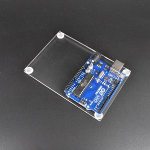 Transparent Acrylic Base Plate for Arduino Uno R3 | High-Quality Mounting Board with Rubber Feet & Screws - Image 4