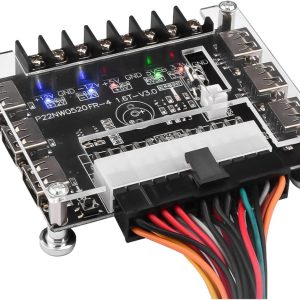 24-Pin ATX Power Supply Breakout Board Adapter w/ 6 USB Ports & High-Current Terminals - Image 6