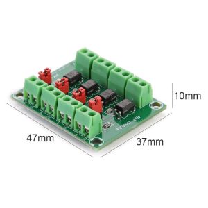 PC817 4-Channel Optocoupler Isolation Module Signal Voltage Converter 3.3V 5V to 24V - Image 5